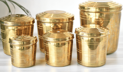 BRASS STORAGE CONTAINER 6 SIZES